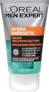 L'Oréal Paris Men Expert Hydra Energetic Peeling do twarzy odblokowujący pory, usuwa zanieczyszczenia, redukuje błyszczenie, 100 ml