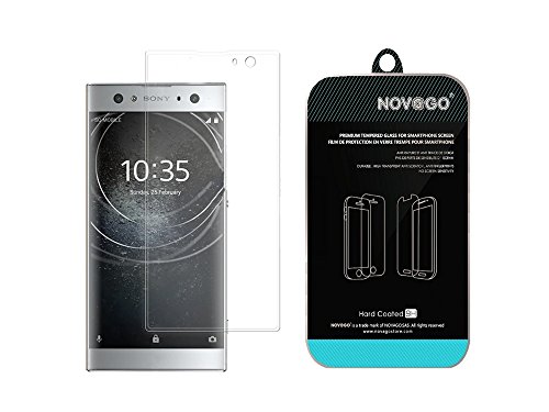 NOVAGO Compatible con Sony Xperia XA2 Protector de Pantalla de Vidrio Templado Curvo