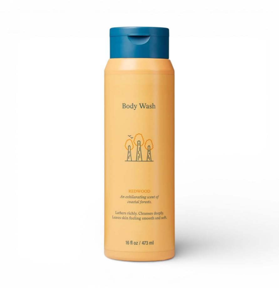 Body Wash for Men Redwood Scent Refreshing Daily Cleanser 16 fl oz