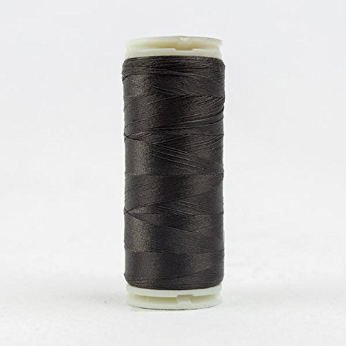 WonderFil Specialty Threads InvisaFil hilo suave de poliéster peinado, tipo seda, 2 capas, 100wt, color carbón, 400m