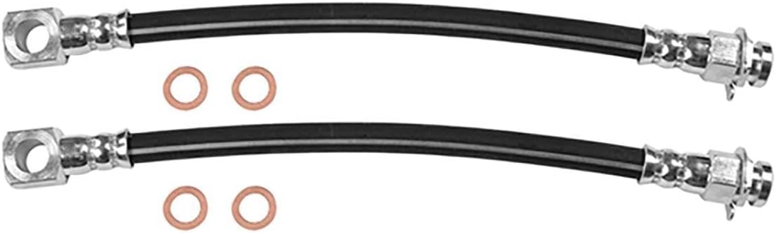 Brake Hose - 2pcs Front Left Right Brake Hydraulic Hose Assembly fits Dodge D100 3.7L 1986 1987, fits Dodge D250 3.7L 1986 1987, fits Dodge W100 6.6L 1976 1977, fits Dodge W100 7.2L 1976 1977