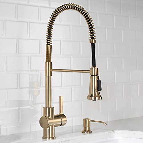 Image of Kraus KPF-1690BG Britt Kitchen Faucet, Brushed Gold