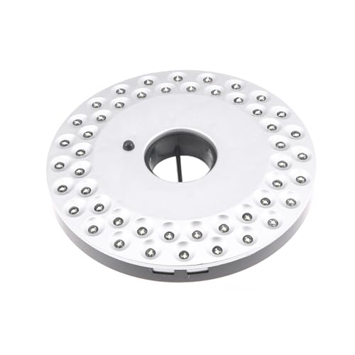 Kisangel Lámpara LED Camping Leds para Sombrilla y Tienda Luz Portátil Batería Ahorro Energético Fácil Colgado para Acampadas y Emergencias Color Plateado