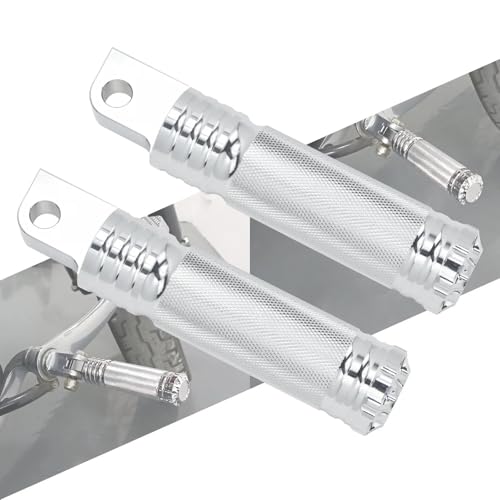 バイク ステップペダル スポーツスターXL 883用ツーリングエレクトラグライドソフテイルFXBB用ダイナバイクリアパッセンジャーフットレストフットペグオスマウントペダル用(Chrome Footpegs)