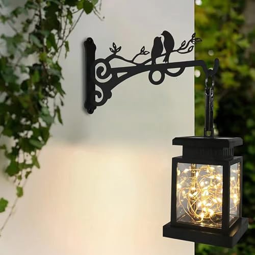 Miniatura 5 de Zengjunwei Planta Suspensión Colgador 2 Piezas Soporte Para Plantas Para Colgar En La Pared Con Tornillo, Para Comedero Pájaros Maceta, Decoración Jardín Al Aire Libre Dos Pájaros A