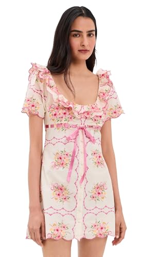 For Love & Lemons Womens Scarlett Mini Dress Cream XS