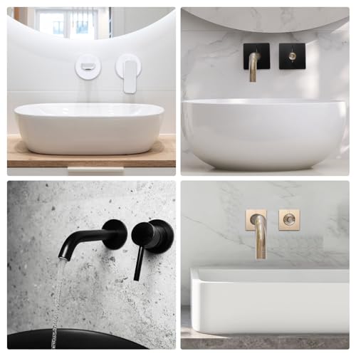 uxcell 4pcs Wall Split Flange 70mm / 2.8\" OD Escutcheon Plate ABS Round Self-Adhesive Plumbing Cover Plates for 16mm / 0.6\" Dia Water Pipe Faucet Decoration Accessories, Silver