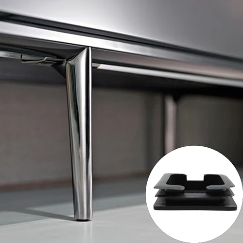 Image of 8PCS 3Inch /75mm Square Plastic Hole Plug, Black Furniture Finishing Sliders, Square Pipe Tubing End Cap