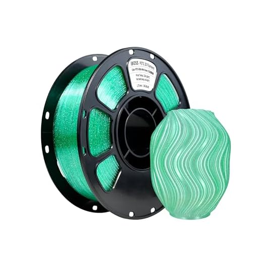 iBOSS Glitter PETG Filament 1.75mm, Transparent 3D Printer Filament Shiny Sparkle Material with Glitter, Flash Point Series 1KG Spool, fit Most FDM 3D Printers, PETG Glitter Mint Green