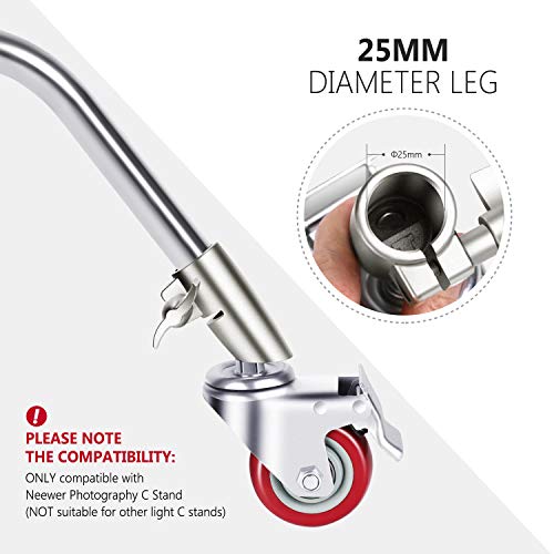 Image of NEEWER 3 Packs Professional Swivel Caster Wheels Set with 75mm Diameter