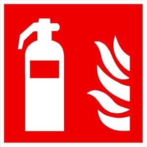 Feuerlöscher Schild, sehr stabil, Kunststoffschild Keine Folie 150x150mm / wetterfest