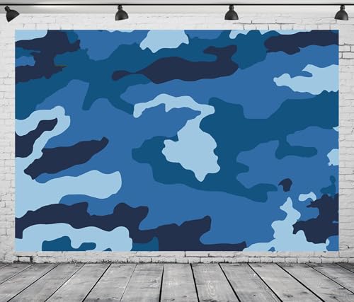 Toile de fond camouflage bleu pour masquer un mur lors d'une fête