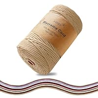 FOSER Premium macramégaren, 3 mm x 200 m, katoenen garen, katoenen koord, voor doe-het-zelf decoratie, handwerk, boho-wanddecoratie (donkerbruin