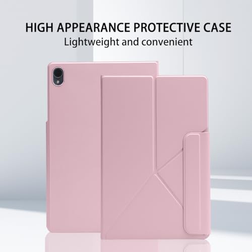 Image of Magnetic Case for Samsung Galaxy Tab S11 (11 inch) 2025 - Model SM-X730 /SM-X736 Tablet with S-Pen Holder, Auto Wake /Sleep Smart Tablet Cover, Pink