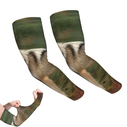 LZQPOEAS Arm Sleeves Gardening sleeves Wolf Compression Sleeves for Men Women Sun Sleeves Cooling Tattoo Cover
