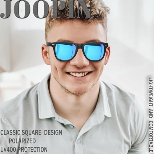 Image of Joopin Square Sunglasses Polarized UV400 Designer Sun Glasses Men Women | Oversized, Plastic Frame, Retro, Vintage, Unisex, Trendy Shades for Driving, Party, Fishing, Business, Costume