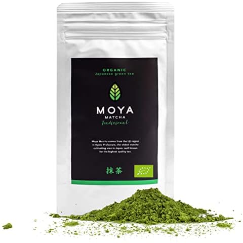 Organic Moya Matcha Tea Green Powder | 100g Traditional Grade (II) | Perfect for Drinking with Water, Lattes, Smoothies & Lemonades Cover
