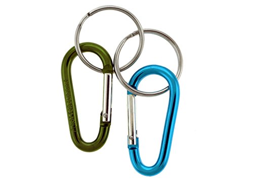 2 Piece Mini Carabiner with Split-Ring Key Chain Set KEKC6262