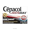 Cepacol Instamax Arctic Cherry, Sore Throat lozenges, 24 Count (Pack of 1)