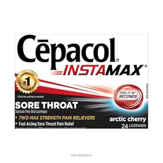 Cepacol Instamax Arctic Cherry, Sore Throat lozenges, 24 Count (Pack of 1)