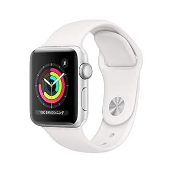 Apple Watch Series 3(GPS¥â¥Ç¥ë)- 38mm¥·¥ë¥Ð¡¼¥¢¥ë¥ß¥Ë¥¦¥à¥±¡¼¥¹¤È¥Û¥ï¥¤¥È¥¹¥Ý¡¼¥Ä¥Ð¥ó¥É