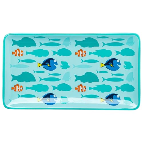 Image of Silver Buffalo Disney Pixar Finding Nemo Finding Dory 3 Piece Ceramic Sushi Set With Dipping Sauce Dish and Chopsticks