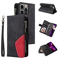 BRAND SET Cover Portafoglio Con Cordino Per Xiaomi Redmi Note 10 Pro – Pelle PU, Chiusura Magnetica, Funzione Stand, Nero - 3