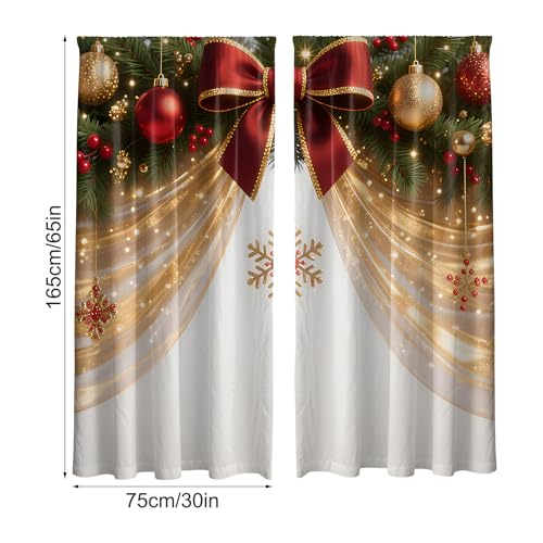 Cortinas de Navidad para dormitorio con copos de nieve para crear un fondo de fiesta único 6