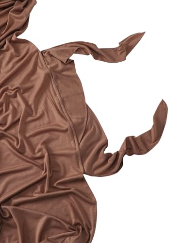 Instant Jersey Cotton Hijab Scarf for Women, Non-See Through Tieback Muslim Head Scarf2