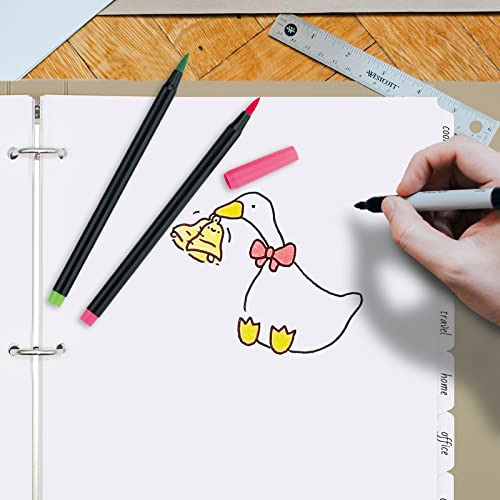 12 Pack 3 Ring Binder Dividers with 8 Tabs, Blank Write On, 3 Hole Punch Index Dividers, Paper Binder Dividers, 96 Dividers, Letter Size (White) image 2