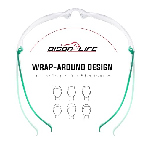 Image of BISON LIFE Clear Safety Glasses - ANSI Z87.1 Certified Scratch & Impact Resistant Eye Protection Goggles for Men & Women