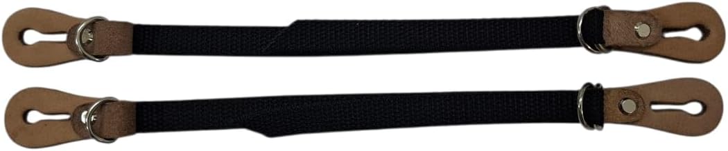 Adult Bull Riding Black Nylon Heel Spur Straps 5/8" x 15" - EPT Brand