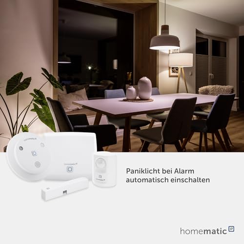 Homematic IP Starter Set Alarm, Smart Home, digitaler Fenstersensor, Bewegungsmelder,...