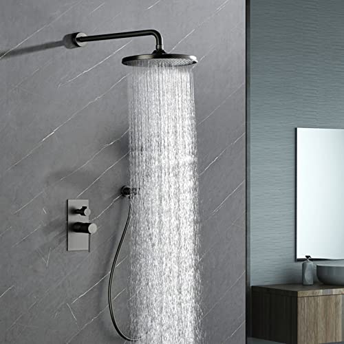 Mitigeur de douche mural au design dissimulé avec finition noire