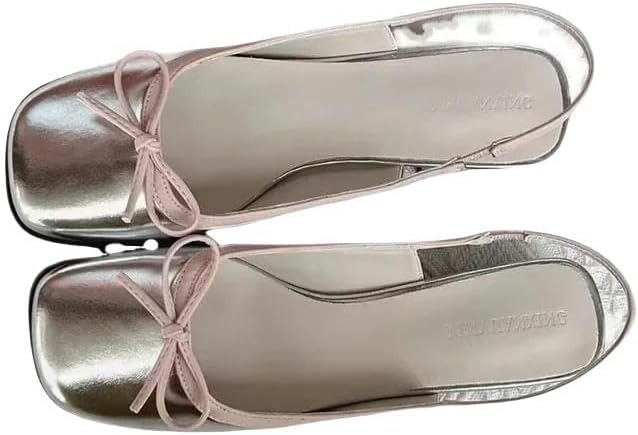 Women's Ballet Flats Shoes Summer Women's Flats Shoes Square Toe Slip On Flat Shoes for Woman Ballet Flats Bow Women's Sandals