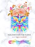  Målarböcker för vuxna kvinnor -kattälskare-blomma älskare: konstterapi+40 målarbok + skisssidor för att måla det du älskar + anteckningssidor att ... av-boka A4-147 sidor-på svenska språket