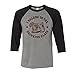 TeesAndTankYou Drinking Class Three-Quarter Raglan Sleeve Baseball Shirt Unisex 2X-Large Grey/Black