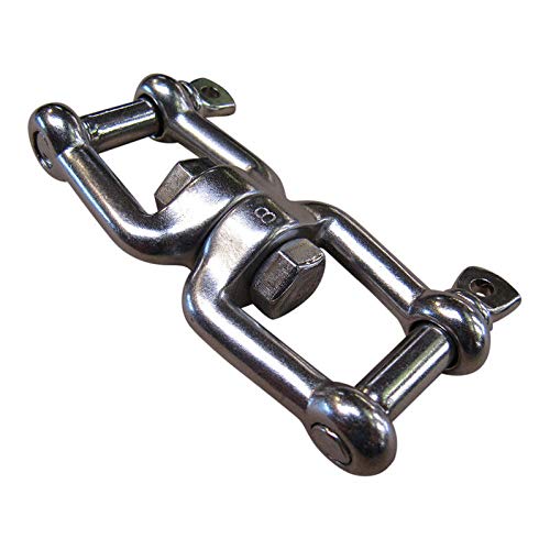 Double End Swivel: Stainless Steel with Jaw Ends, 316 Stainless Marine Grade (10, M6)