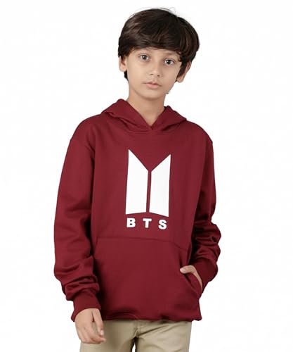 Image of KYDA KIDS Boys Cotton Regular Fit Hooded Neck Hoodies - Sweatshirt with Hoodies Full Sleeves Winter Wear, Long Sleeve Sweatshirts for Boys