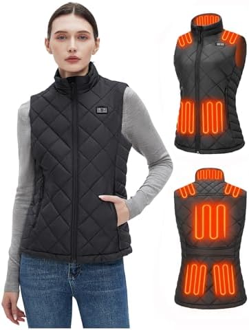 Glaais Heated Vest Women with Battery Pack 16000mAh 7.4V, Women