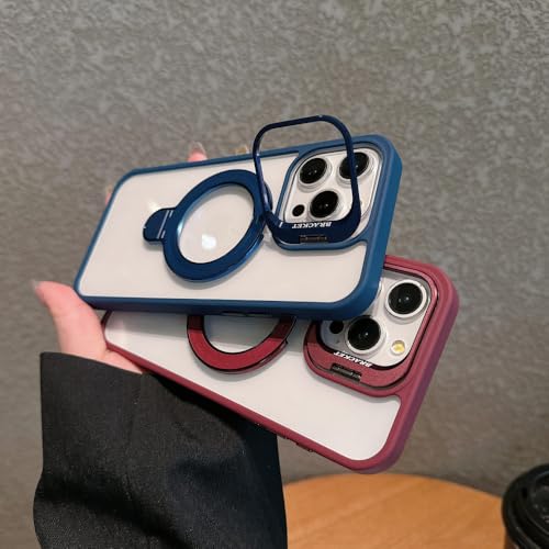 Coque iPhone 13 Pro magnétique transparente protège objectif rigide orange