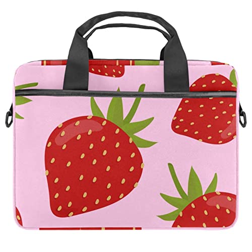 Sac ordi portable 13-14.5" antichoc motif fraise contre les rayures