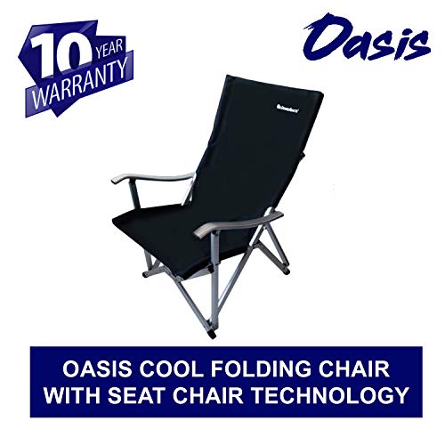 Season's Special Oasis Cool Folding Chair with Seat Chair Technology - 350lbs Weight Capacity - Carry Bag Included
