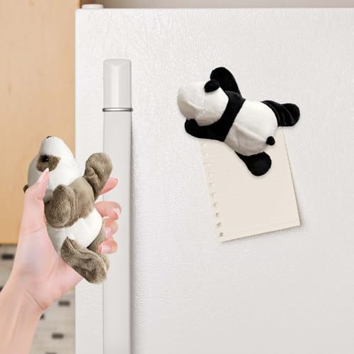 Imanes de nevera con diseño de panda de peluche miniatura 5
