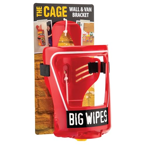 Image of BIG WIPES The Cage Heavy Duty Wipe Holder Bracket, Universal Wipes Container and Dispenser Alternative for Van, Workshop, Garage Or Mobile Trade Setups - (8 Pack)