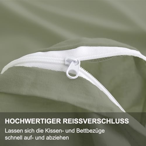 Beqnat Bed Linen 135 x 200 cm 4-Piece Green - Image 4