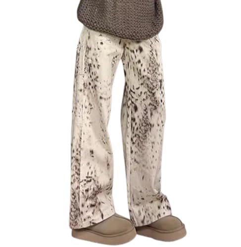VCM Y2k Pants Cheetah Jeans Leopard Print Jeans Baggy Jeans Wide Leg Jeans Streetwear Jeans Vintage Pants
