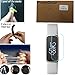 Fitbit Luxe Wellness & Fitness Tracker (Black/Graphite) with Heart Rate Monitor, Sleep Tracker, Bundle with 2 Watch Bands, 3.3foot Charge Cable, Wall Adapter, Screen Shield & PremGear for Fitbit