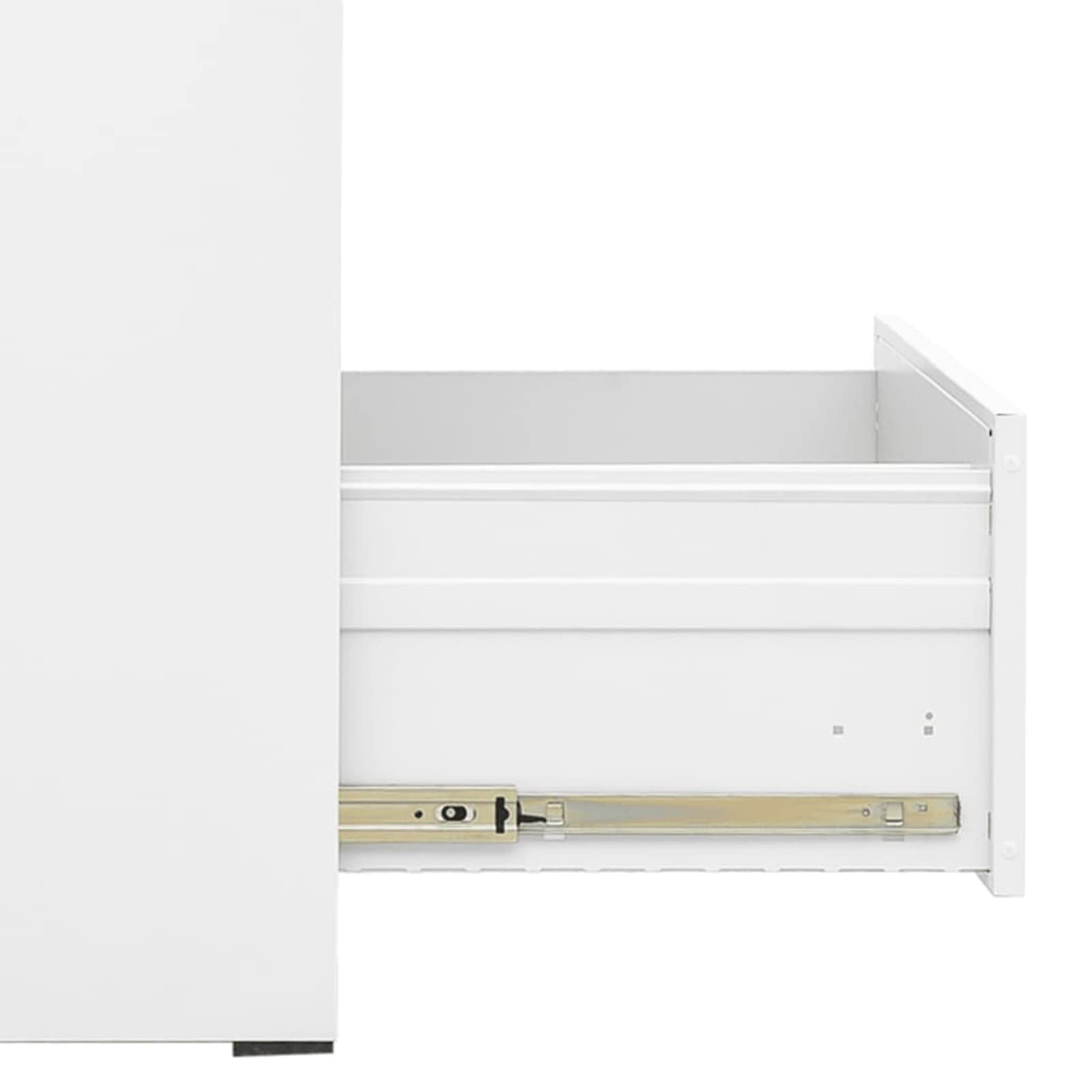 ARKEM Cassettiera, Mobiletto da Ufficio con Serratura,Regolabile per Cartelle Sospese, Superficie Testurizzata, per Ufficio, Studio,Schedario Bianco 46x62x72,5 cm in Acciaio