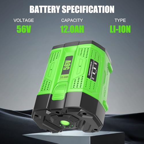 Image of 1Pack 12000mAh 56V Replacement Battery for EGO 56V Battery 12.0Ah Compatible with EGO Battery 56Volt Cordless Tools
